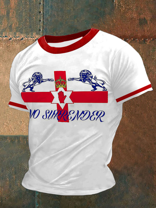 Northern Ireland Printed Vintage Fashion Loose Short Sleeve T-Shirt