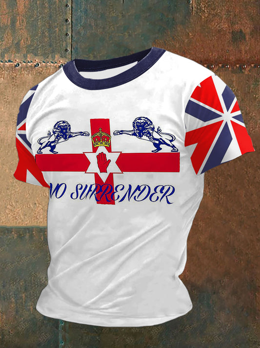 Northern Ireland Printed Vintage Fashion Loose Short Sleeve T-Shirt