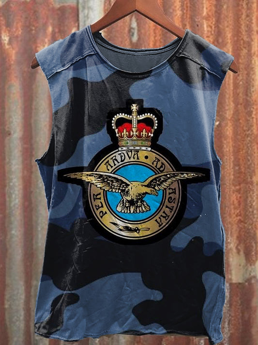 Men's Casual Camouflage Air Force Printed Tank Top