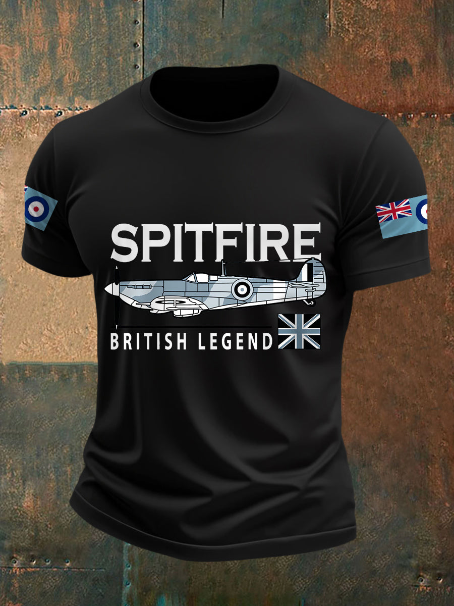 Men's Spitfire British Legend Print Casual Tee
