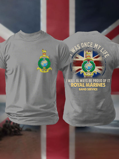 Men's Navy Veteran Marines Printed T-shirt