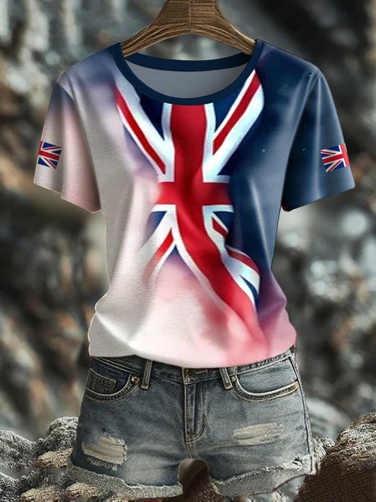 Women's UK Flag Printed T-shirt