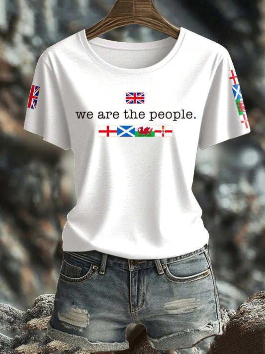 Women's UK Flag Printed T-shirt