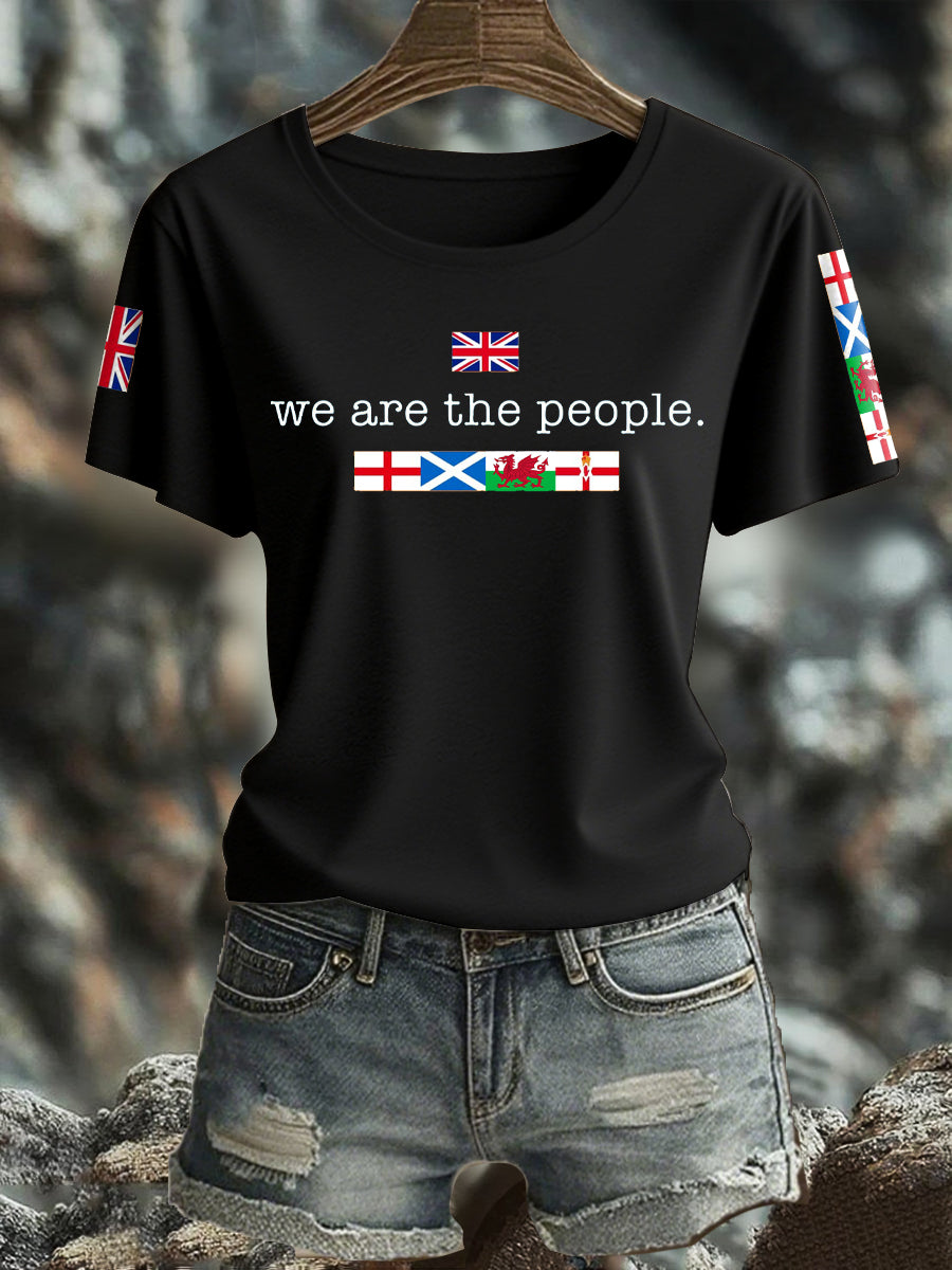 Women's UK Flag Printed T-shirt