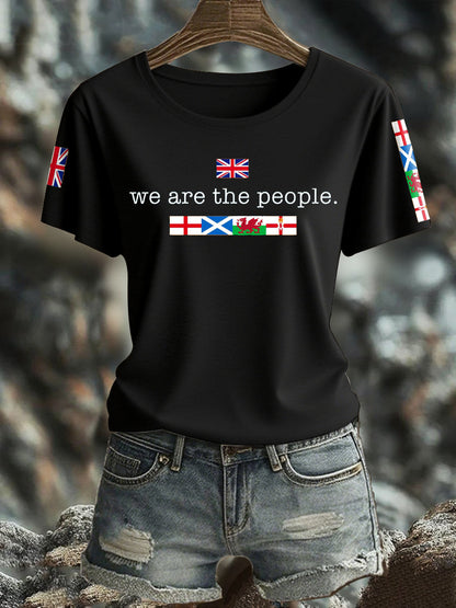 Women's UK Flag Printed T-shirt