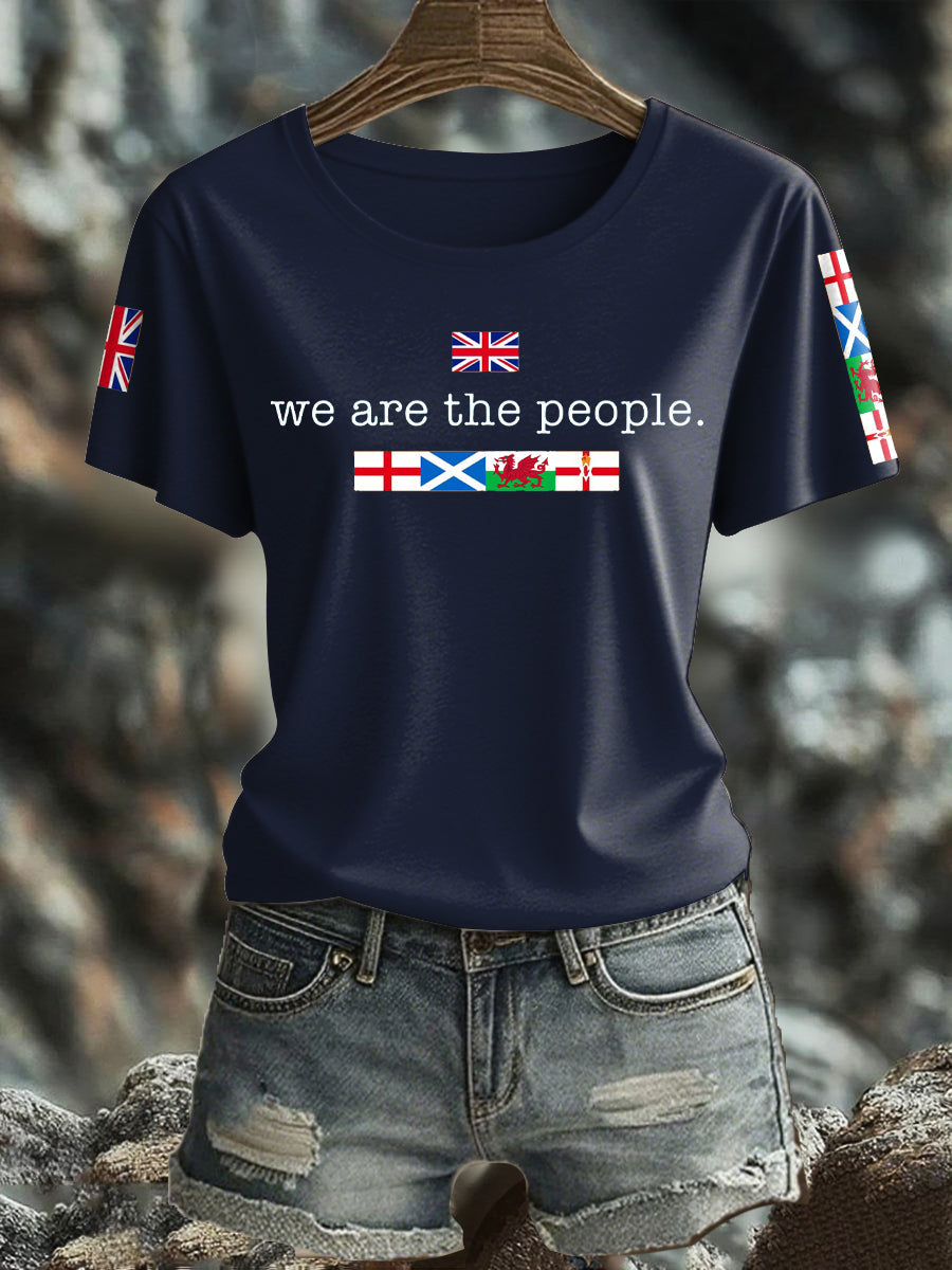 Women's UK Flag Printed T-shirt