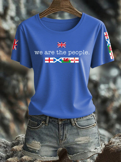 Women's UK Flag Printed T-shirt