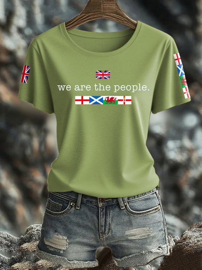 Women's UK Flag Printed T-shirt