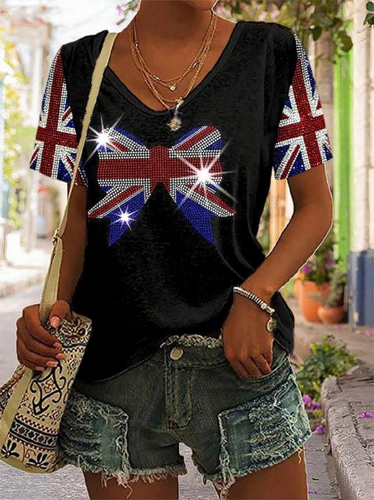 Women's UK Flag Design T-shirt