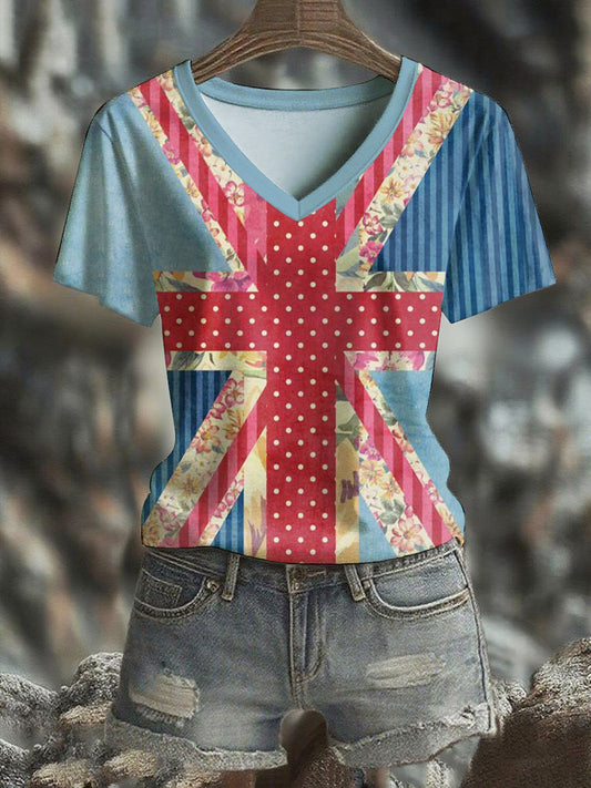 Women's UK Flag Design T-shirt