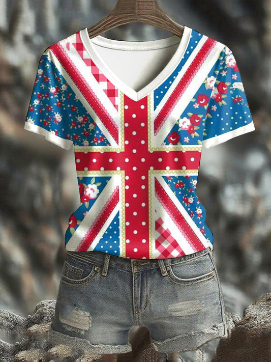 Women's UK Flag Design T-shirt