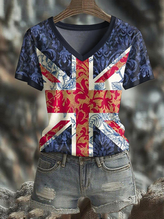 Women's UK Flag Design T-shirt