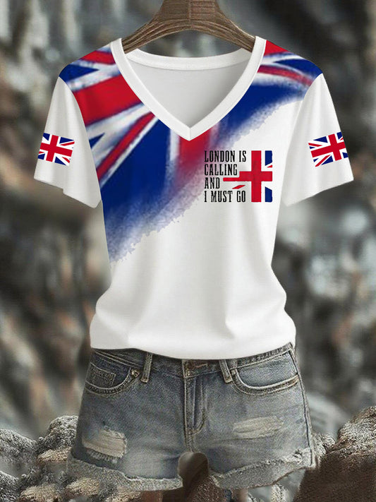 Women's UK Flag Pride Printed T-Shirt