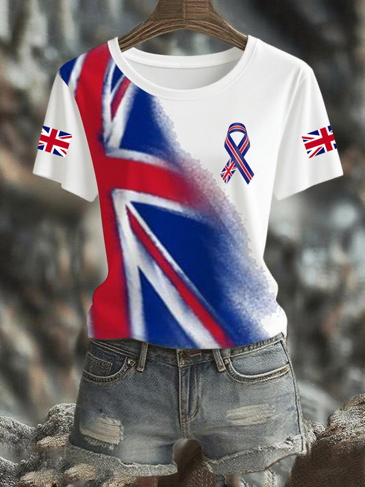 Women's UK Flag Pride Printed T-Shirt