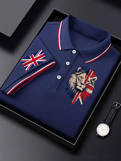 Men's Vintage England Flag Casual Shirt
