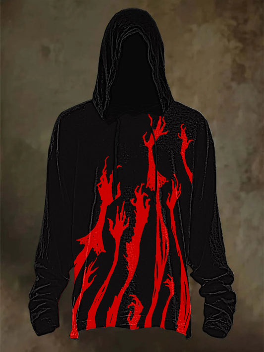 Men's Halloween  Drop-Shoulder Hoodie (No Pockets)