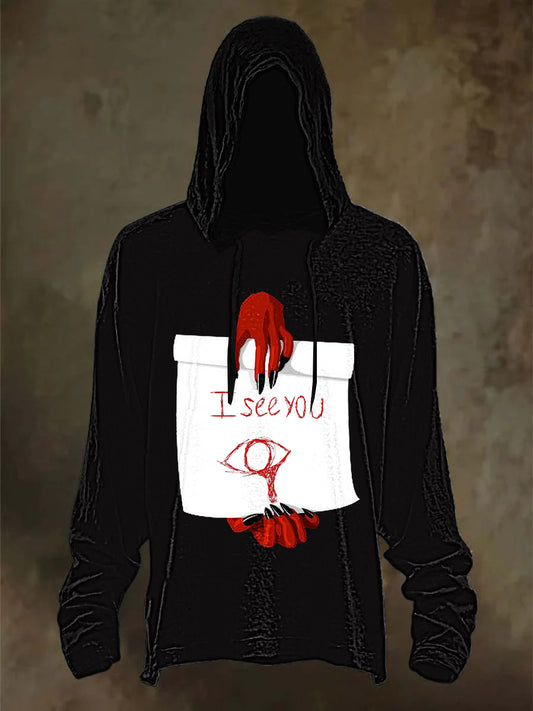 Men's Halloween  Drop-Shoulder Hoodie (No Pockets)