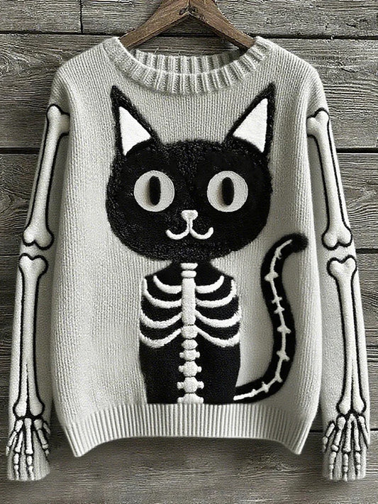 Women's Vintage Animal Print Comfort Casual Sweater