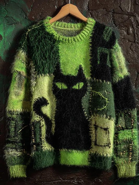 Women's Vintage Animal Print Comfort Casual Sweater