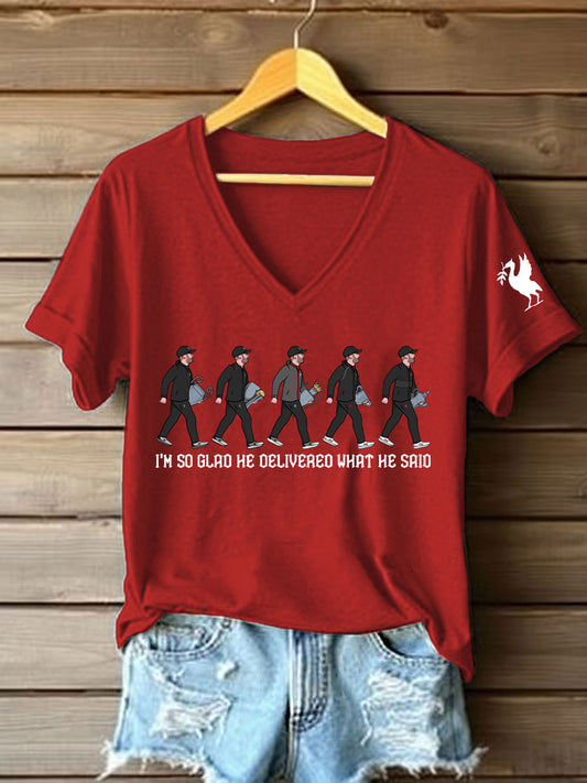 Women’s sportswear Football coach V-neck T-shirts