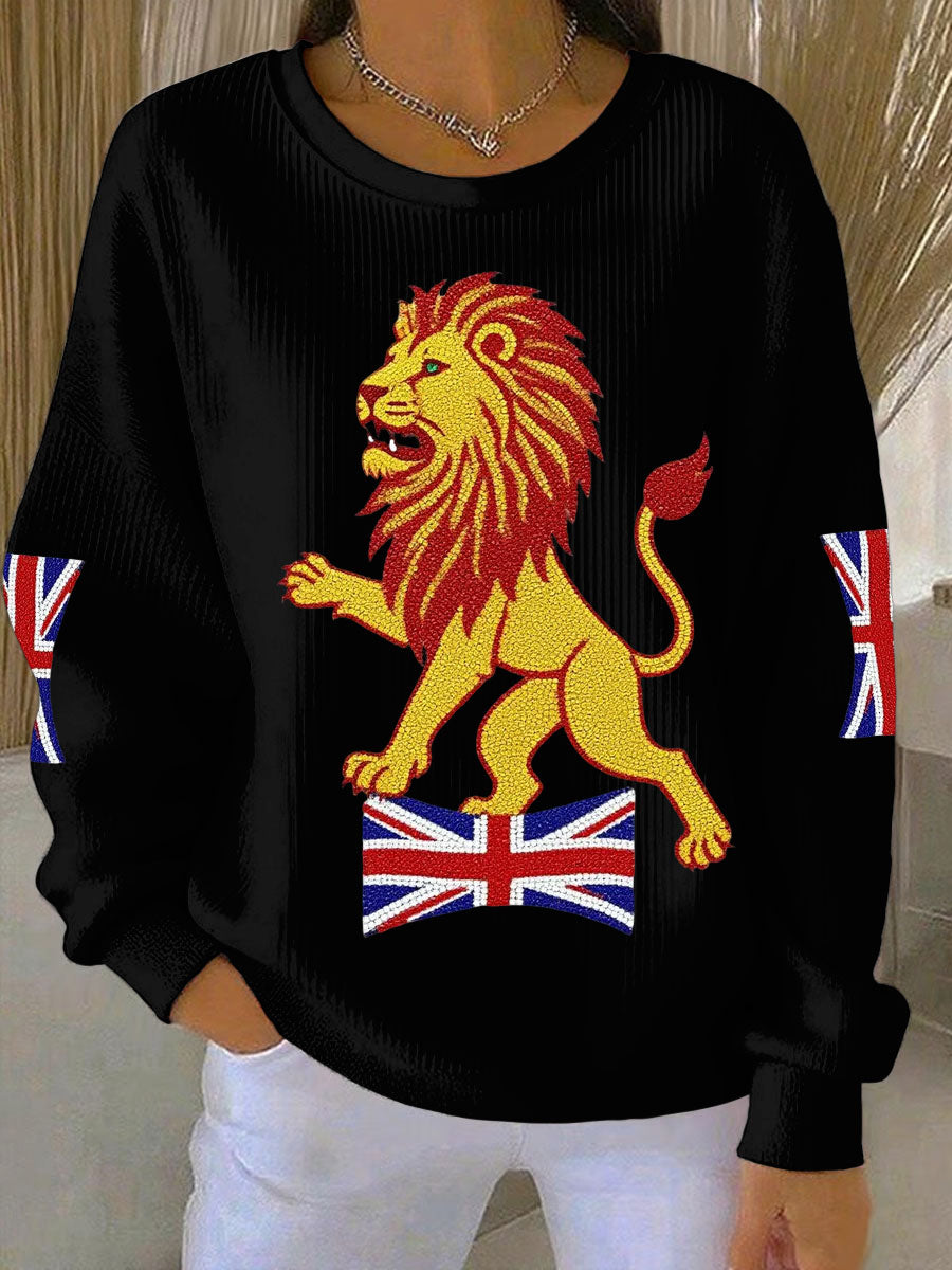 Women's British imitation diamond hot-drilling Printed  Printed Tops