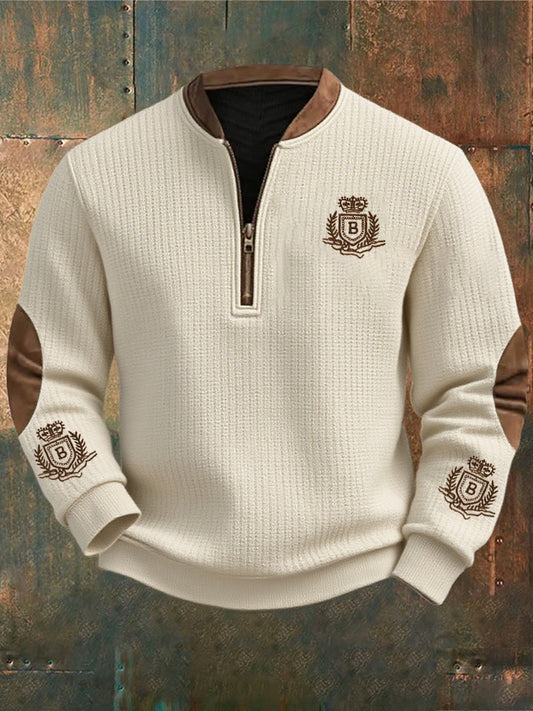 Men's Retro Business Style Casual Sweatshirt