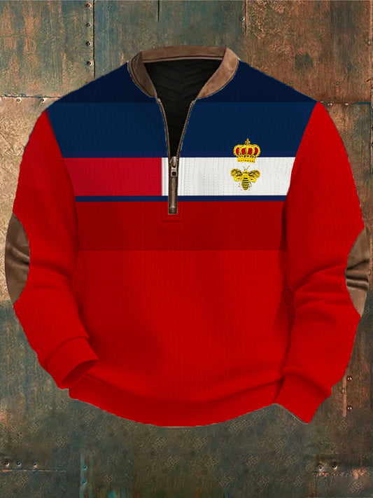 Men's Retro Business Style Casual Sweatshirt
