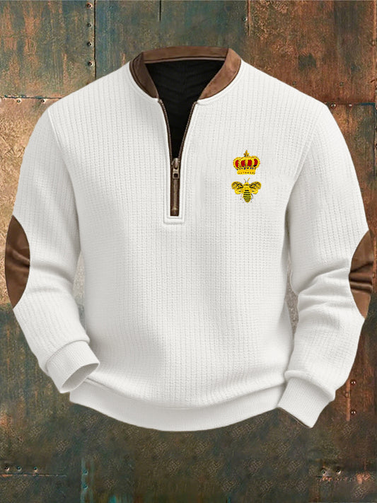 Men's Retro Business Style Casual Sweatshirt