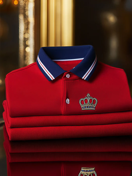 Men's Vintage Holiday Business Casual Polo Shirt