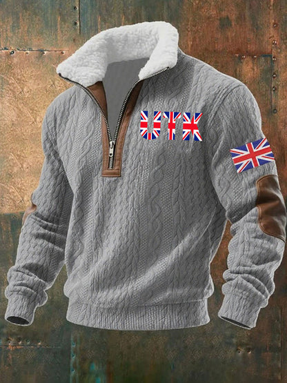 Men's UTK Print Baggy Zip-up Hoodie