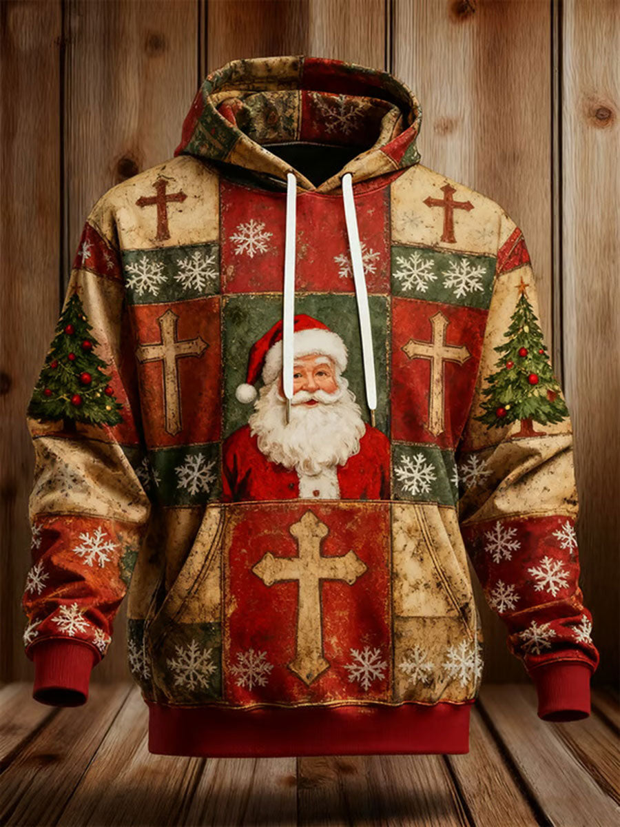 Men's Christmas Print Casual Hoodie