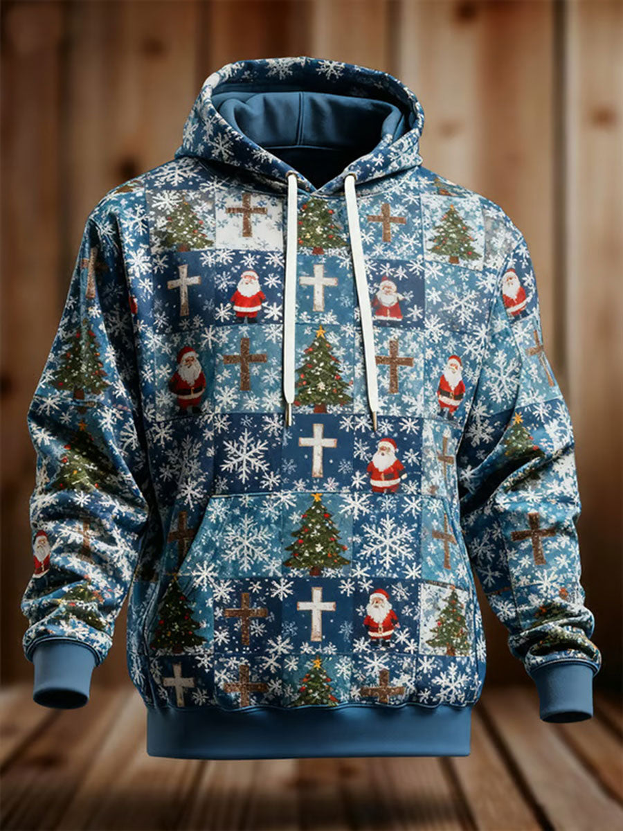 Men's Christmas Print Casual Hoodie