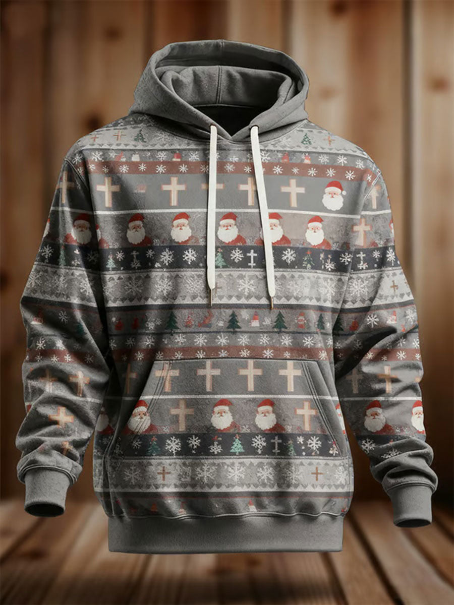 Men's Christmas Print Casual Hoodie