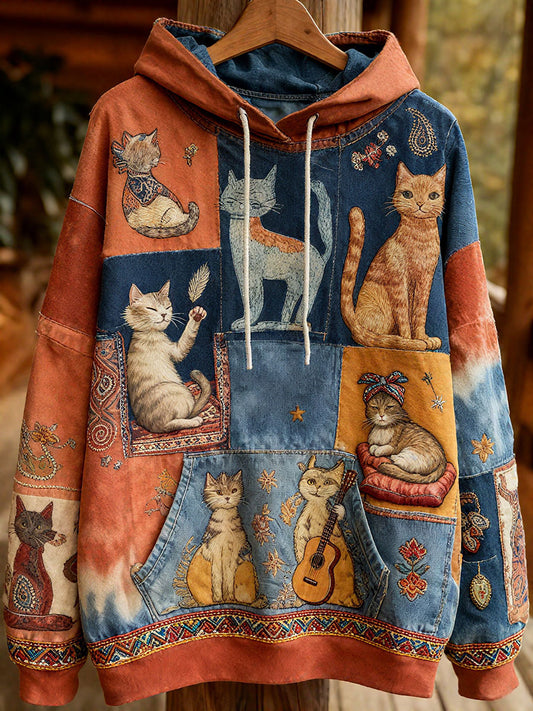 Women's Autumn Cats Hoodies
