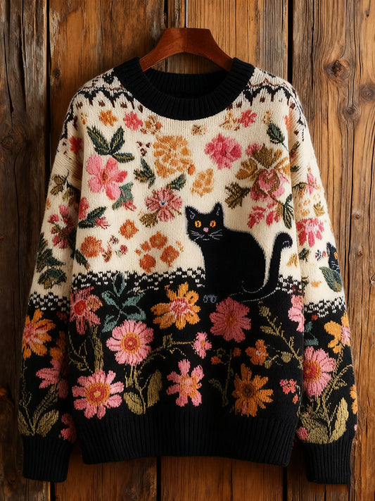 Women's Cat Art Sweater