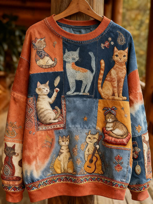 Women's Autumn Cats Sweatshirts