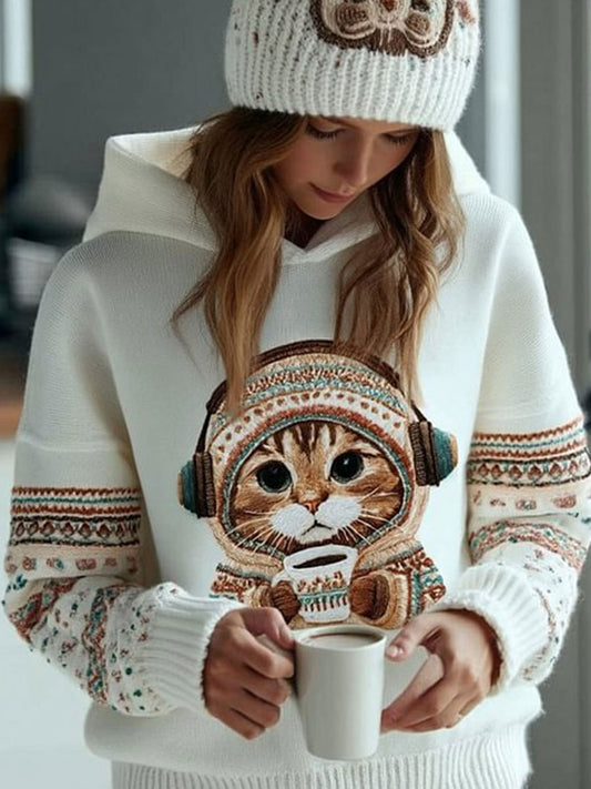 Women's Women's Autumn And Winter Cat Hoodie
