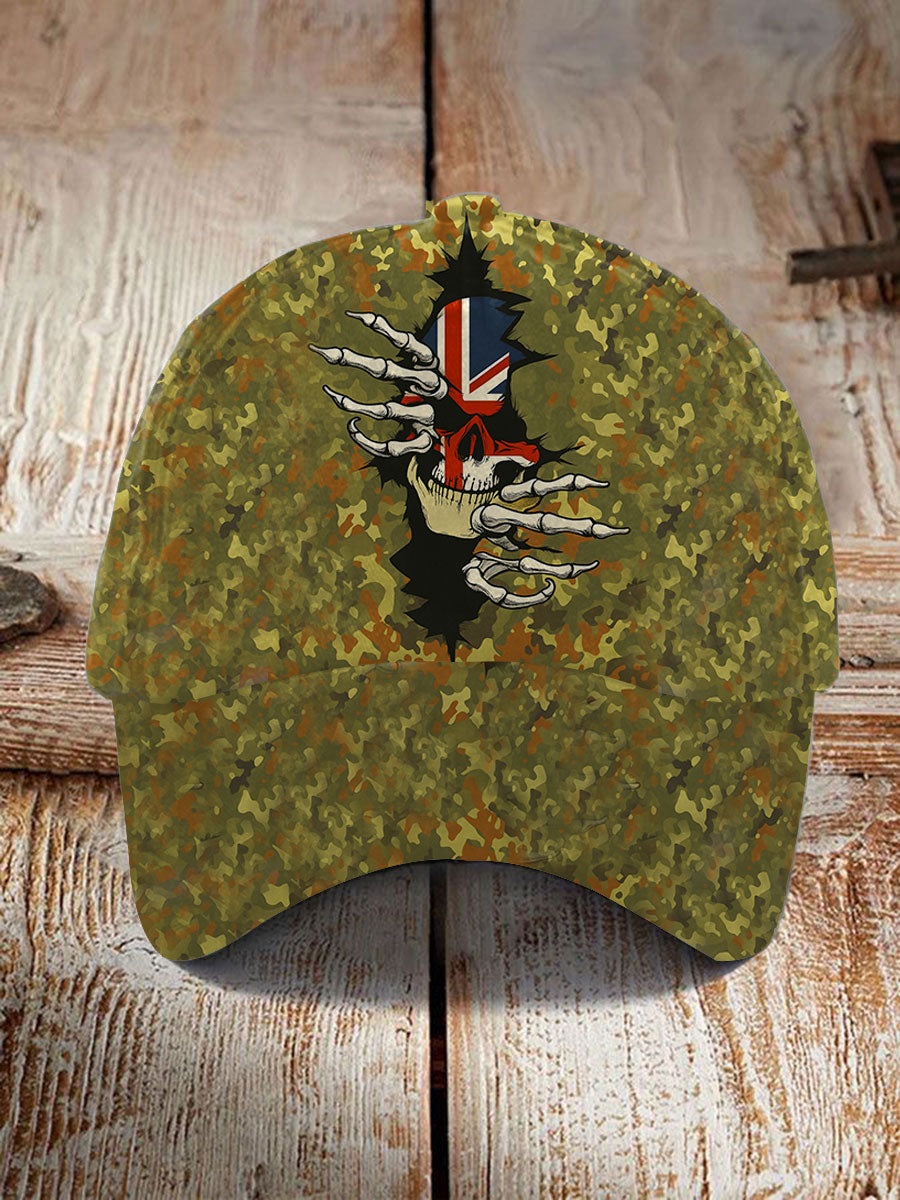 Unisex Skull Camouflage Print Hat