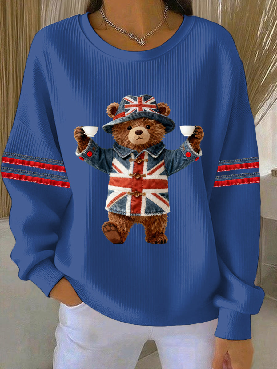 Women's British style  Print Casual Sweatshirt