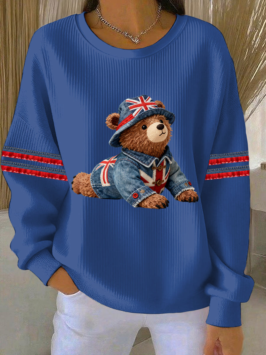 Women's British style  Print Casual Sweatshirt