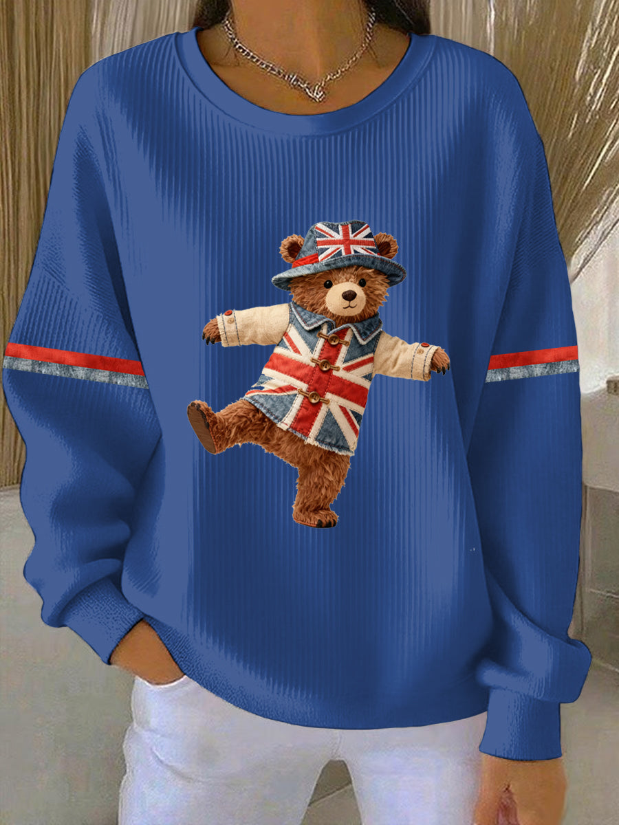 Women's British style  Print Casual Sweatshirt