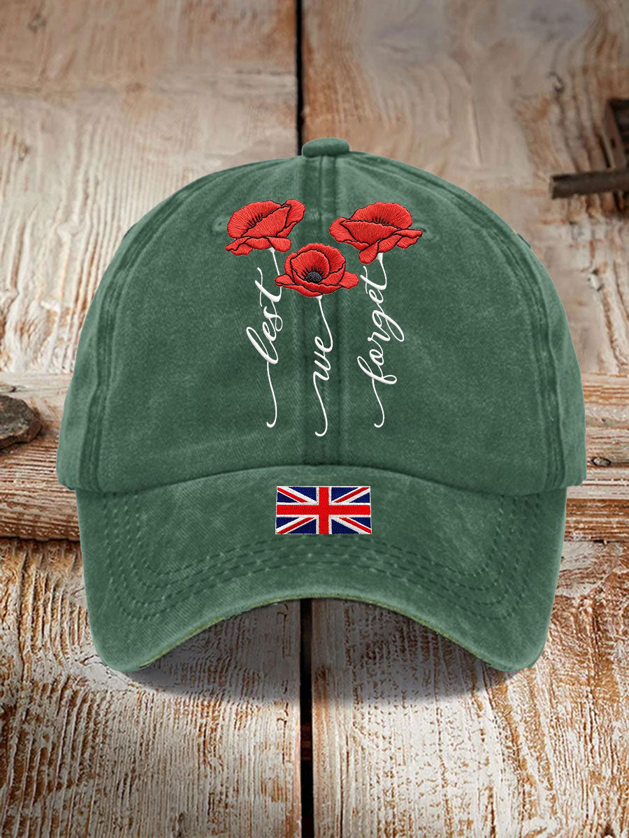 Unisex Remembrance Day Lest We Forge Print Hat