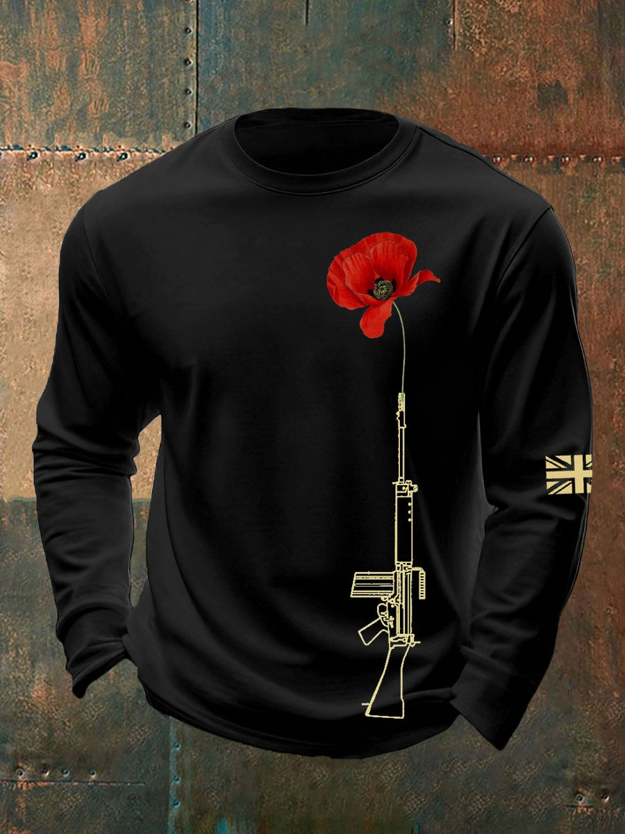 Men's British Remembrance Day Crew Neck Sweatshirt