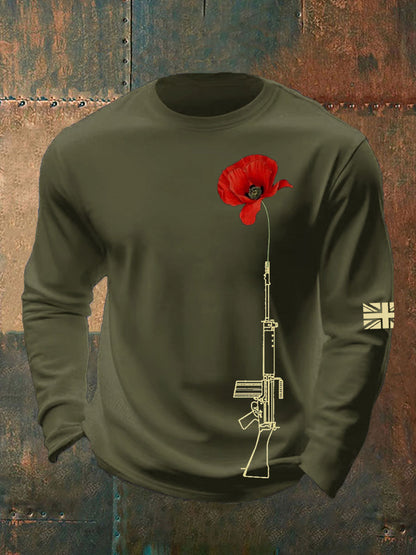 Men's British Remembrance Day Crew Neck Sweatshirt