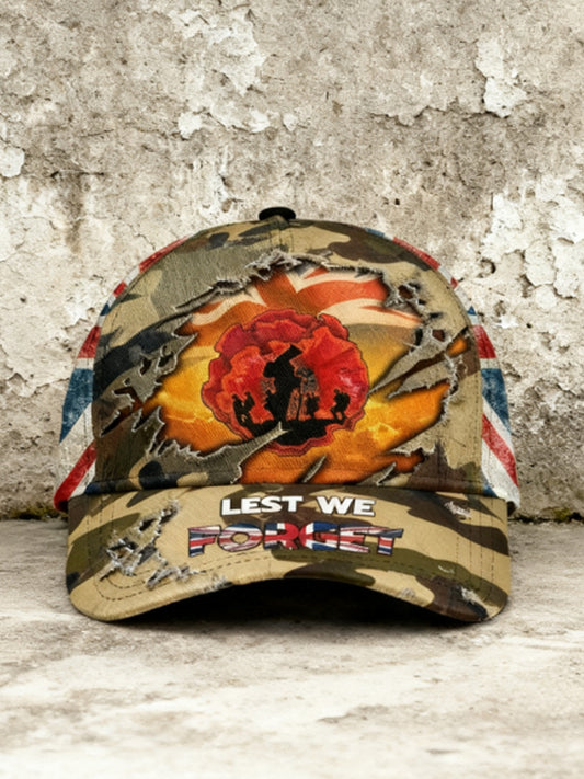 Unisex Remembrance Day Lest We Forget Hat