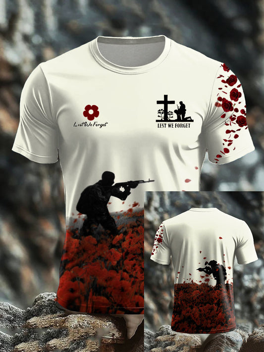 Men's Lest We Forget Printed short sleeves t-shirt