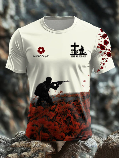 Men's Lest We Forget Printed short sleeves t-shirt