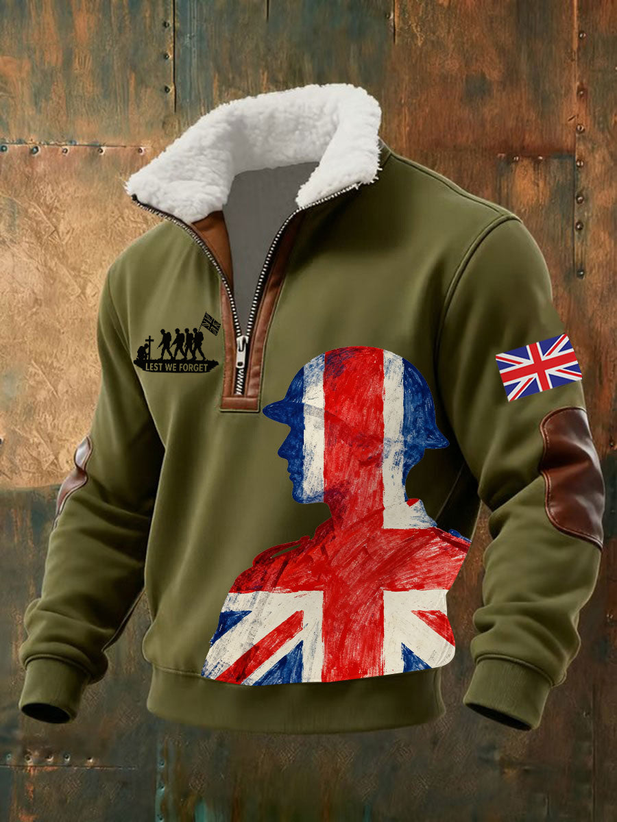 Men's Remembrance Day Lest We Forget Printed Sweatshirt