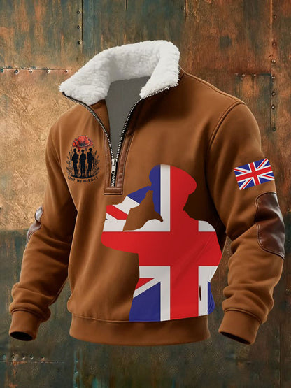 Men's Remembrance Day Lest We Forget Printed Sweatshirt