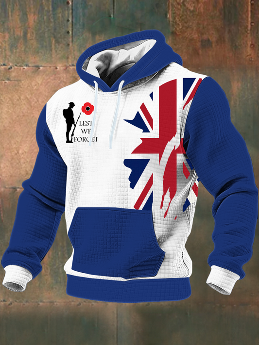 Men's Remembrance Day Lest We Forget  Printed Hoodie